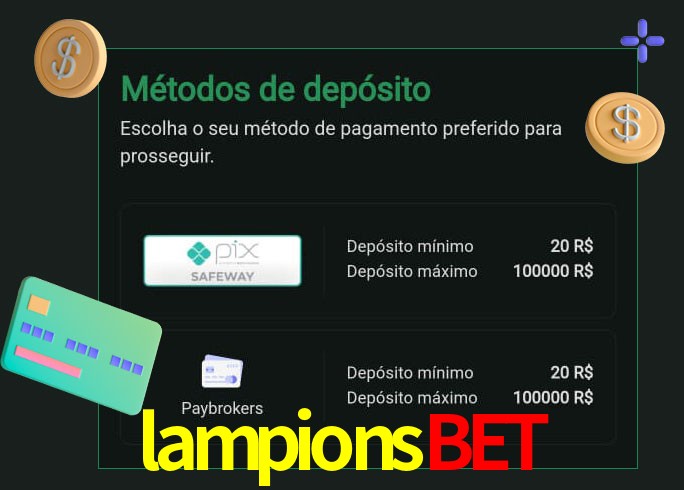 O cassino lampionsbet oferece uma grande variedade de métodos de pagamento